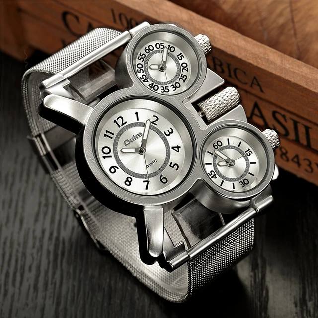 Reloj Oulm Acero Inoxidable para hombre Pulso de Malla